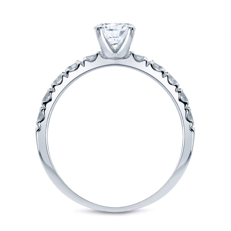 Auriya Platinum 1ct TDW Round Diamond Solitaire Engagement Ring (G-H, I1-I2)