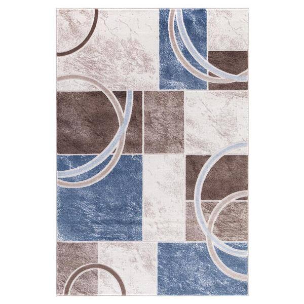 Persian Rugs Abstract Shapes Arc With Tones Of Blue Brown Persian Rugs Abstract Shapes Arc