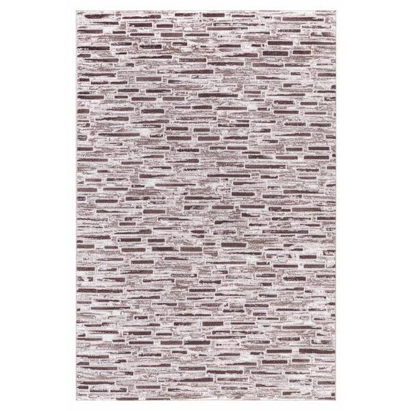 Persian Rugs Modern Bricks Design with Brown Cream Area Rugs - Beige ...