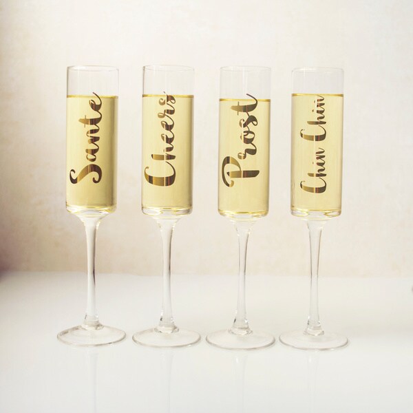 contemporary champagne flute glasses