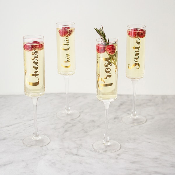 contemporary champagne flute glasses