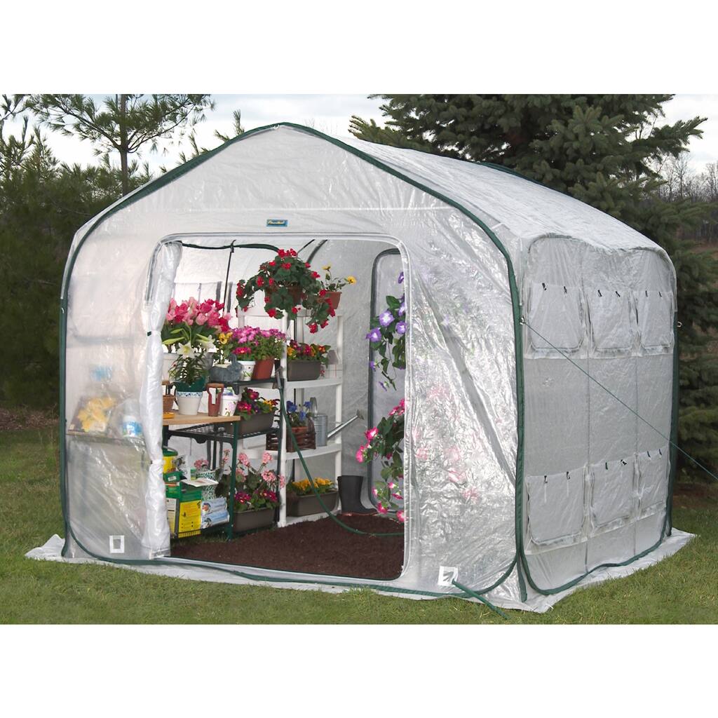 Flowerhouse FHFH700 9-feet Farm House Easy Pop-Up Greenhouse