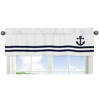 Sweet Jojo Designs Anchors Away Collection Window Curtain Valance