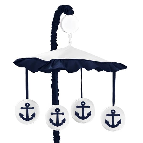 slide 1 of 1, Sweet Jojo Designs Anchors Away Collection Multicolored Musical Mobile