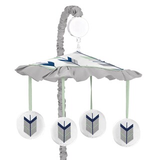 Sweet Jojo Designs Mod Arrow Collection Grey/Mint Musical Mobile