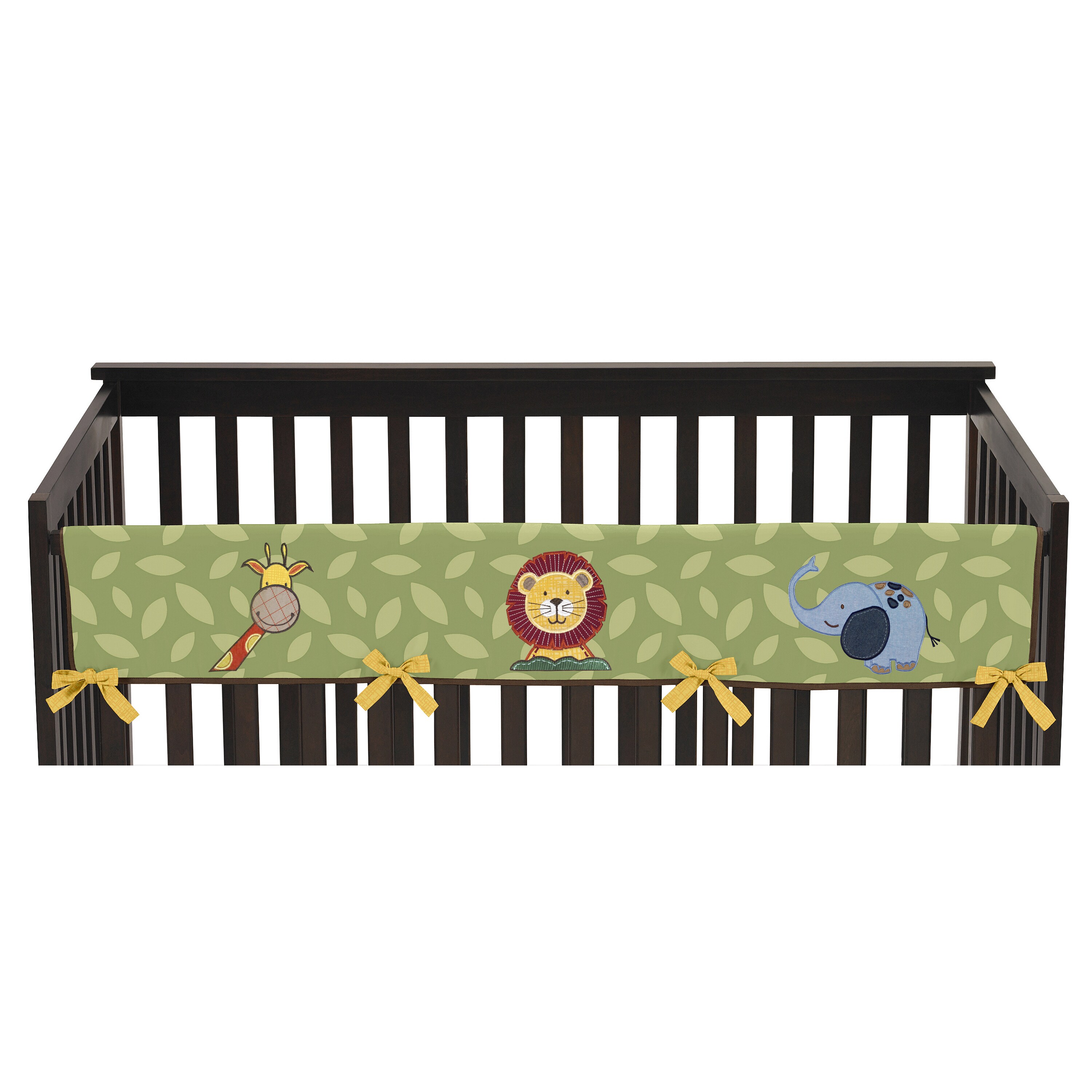 Sweet Jojo Designs Long Crib Rail Guard Cover for Jungle Time