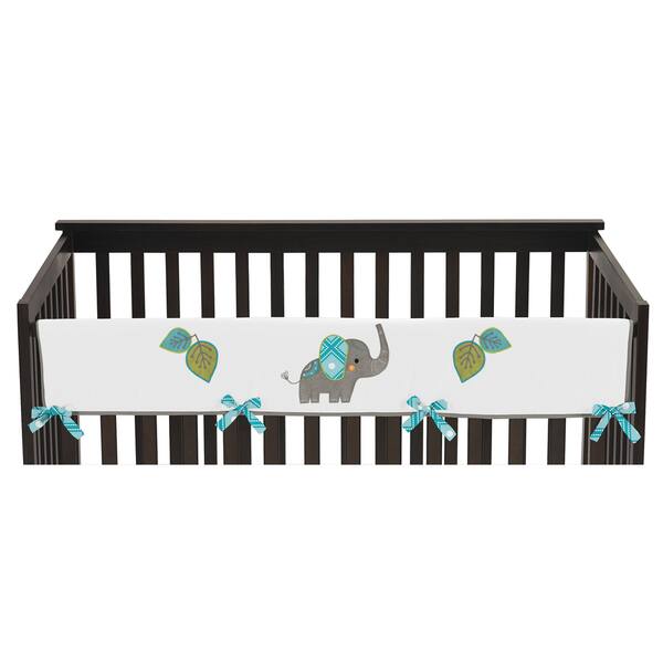 Sweet Jojo Designs Mod Elephant Collection Long Crib Rail Guard Cover ...