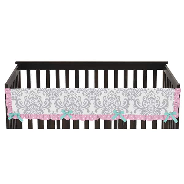 Sweet Jojo Designs Skylar Collection Long Crib Rail Guard Cover Bed