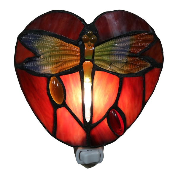 Filipa 1-light Red Dragonfly 6-inch Plug-in Wall Sconce with Bulb - Free Shipping On Orders Over ...