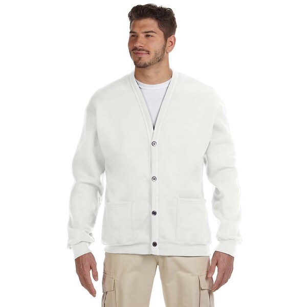 50 50 Men s  White  Nublend Cardigan  Free Shipping On 