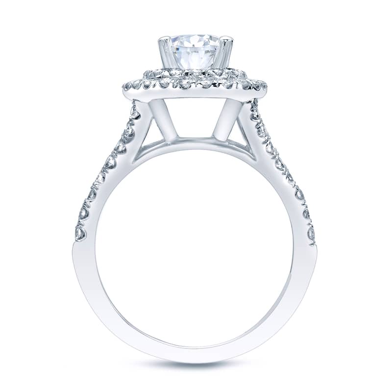 Auriya Platinum 1 5/8ctw Double Halo Diamond Engagement Ring (H-I, SI1-SI2)