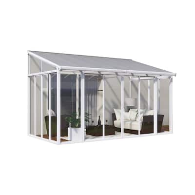SanRemo 10 ft. White/White Sunroom, Patio Enclosure and Solarium