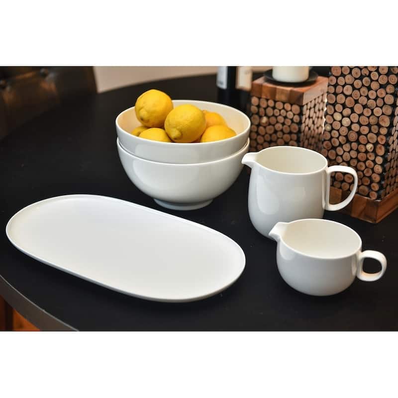 Red Vanilla Every Time White Oval Coupe Platter