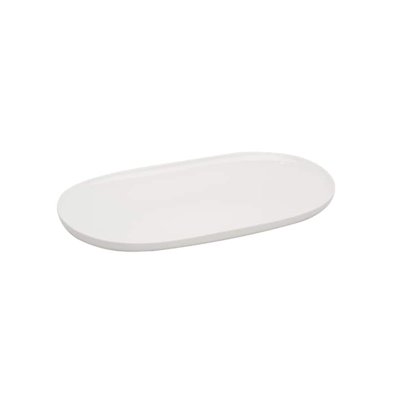 Red Vanilla Every Time White Oval Coupe Platter