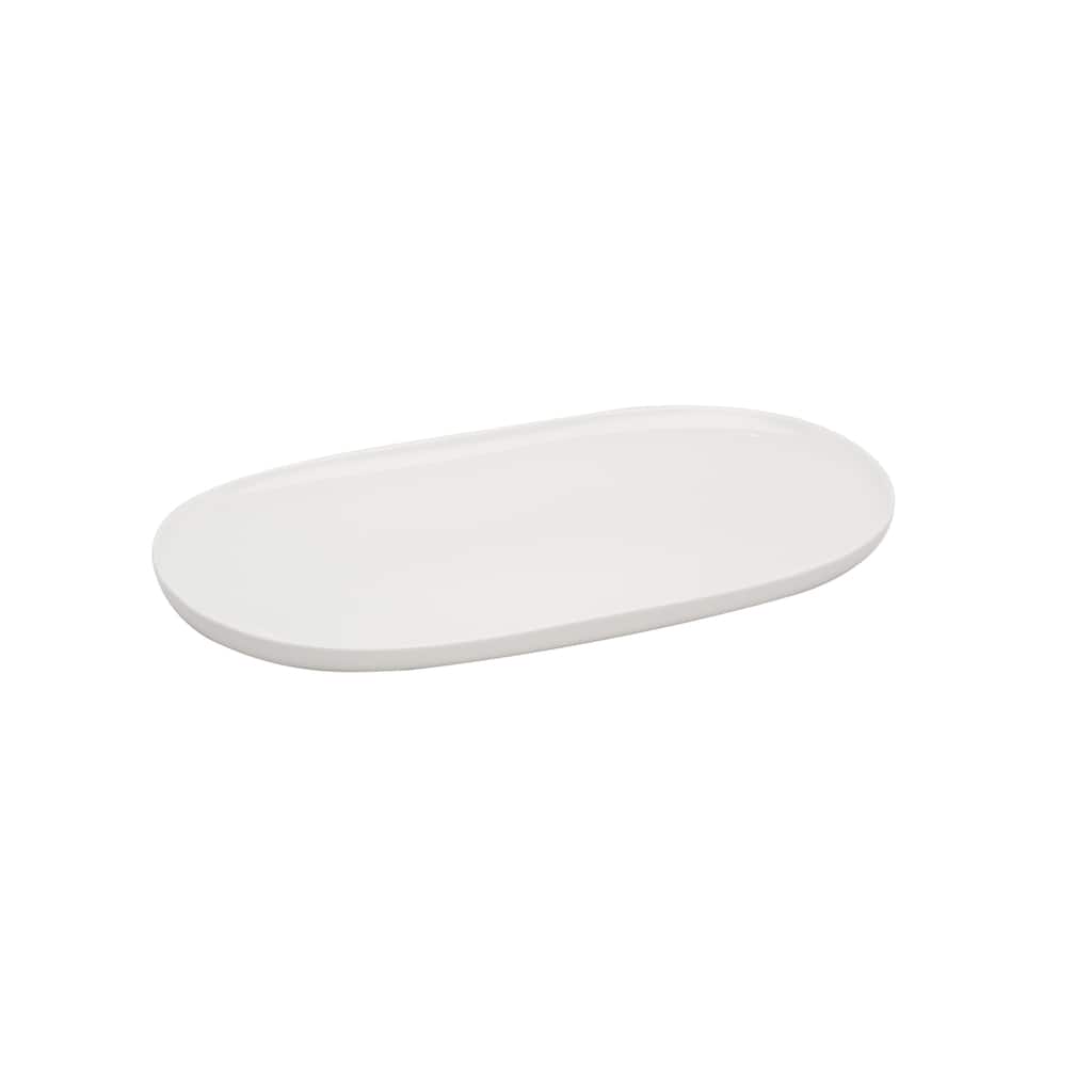 Red Vanilla Every Time White Oval Coupe Platter