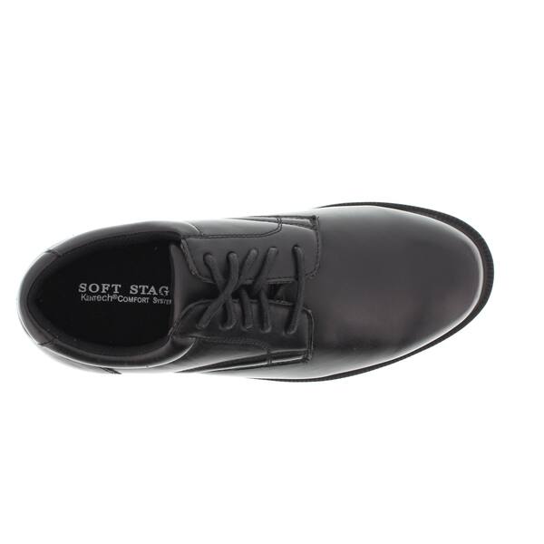 Shop Soft Stags Men S Kingsbury Black Faux Leather Plain Toe
