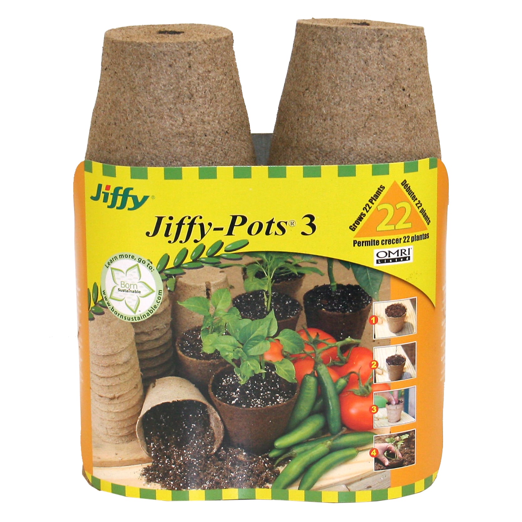 Jiffy JP322 22-count 3-inch Jiffy Pots