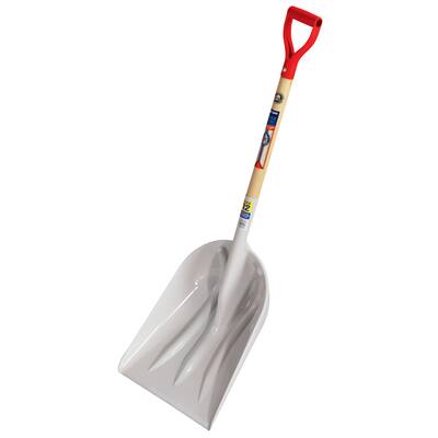 True Temper 1683200 True American D Shaped Wood Handle Poly Scoop