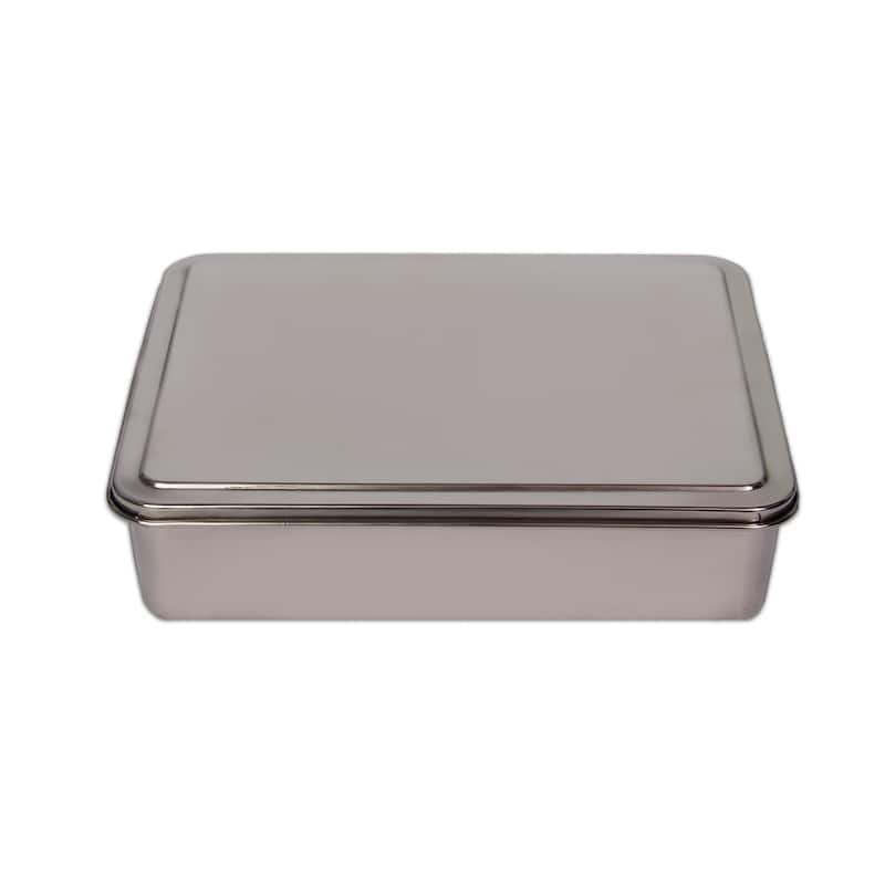 YBM Home Stainless Steel Covered Cake Pan - Silver