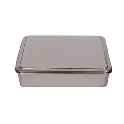 YBM Home Stainless Steel Covered Cake Pan - Silver