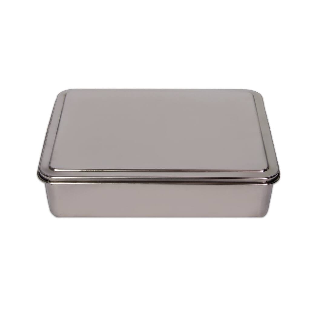 YBM Home Stainless Steel Covered Cake Pan - Silver