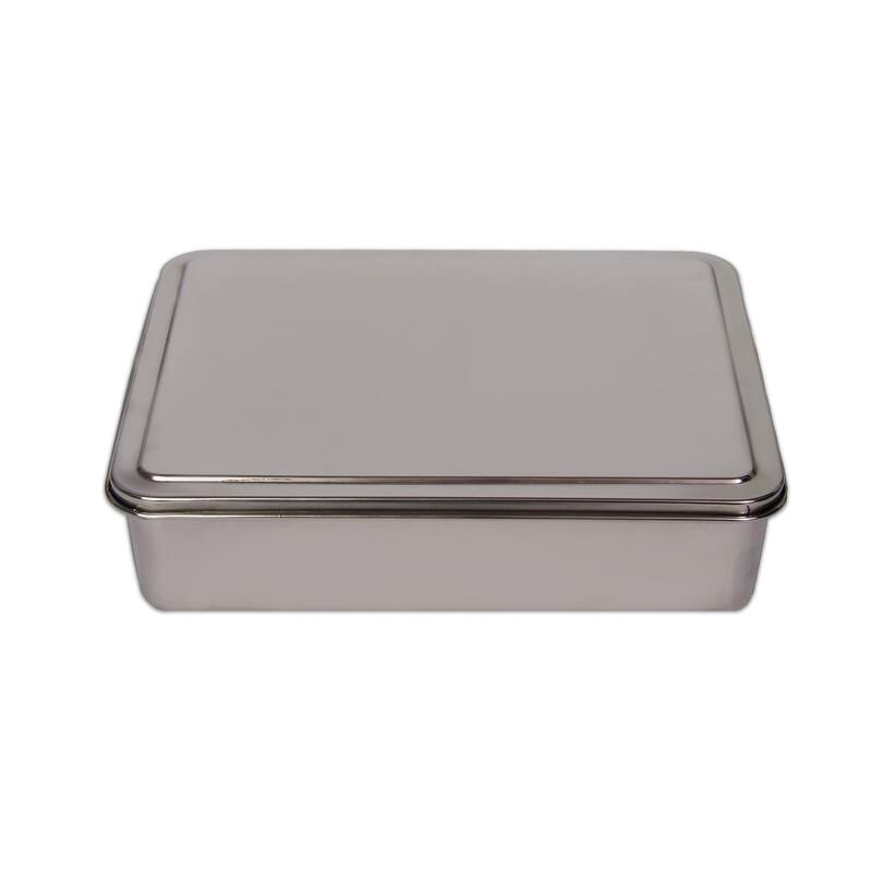 YBM Home Stainless Steel Covered Cake Pan - Silver