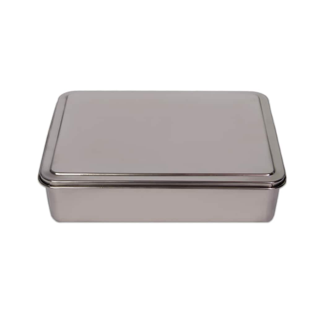 YBM Home Stainless Steel Covered Cake Pan - Silver