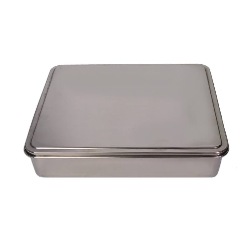 YBM Home Stainless Steel Covered Cake Pan - Silver