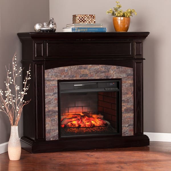 Shop Copper Grove Windy Ridge Ebony Faux Stone Corner Infrared