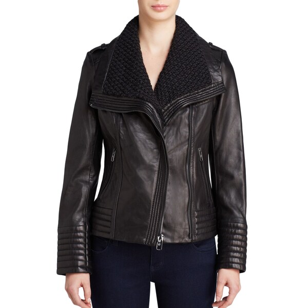 michael kors leather jacket sale womens