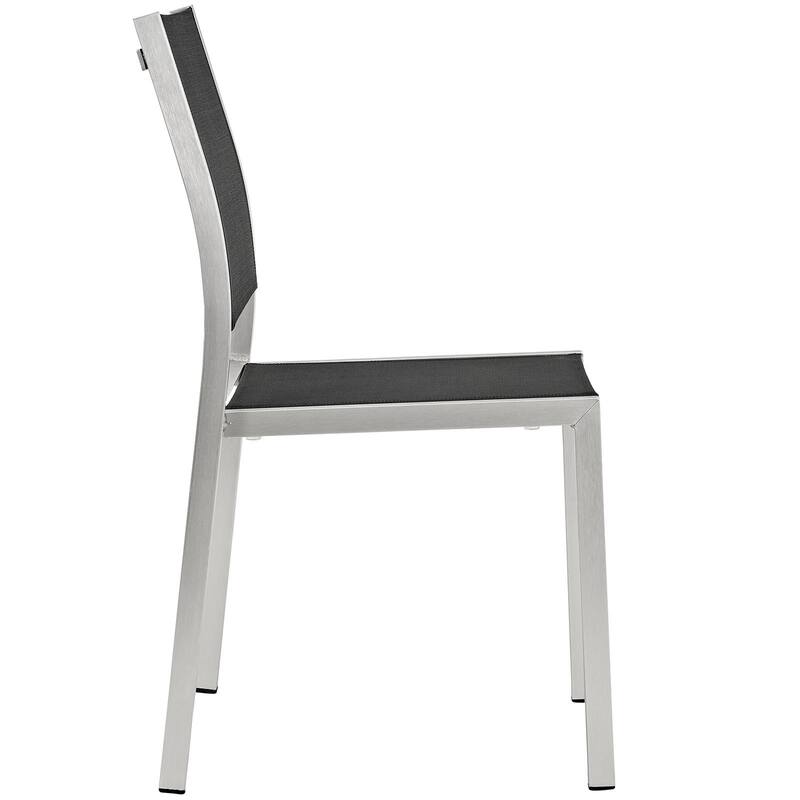 Modway Shore Aluminum Mesh Outdoor Patio Dining Accent Side Chair