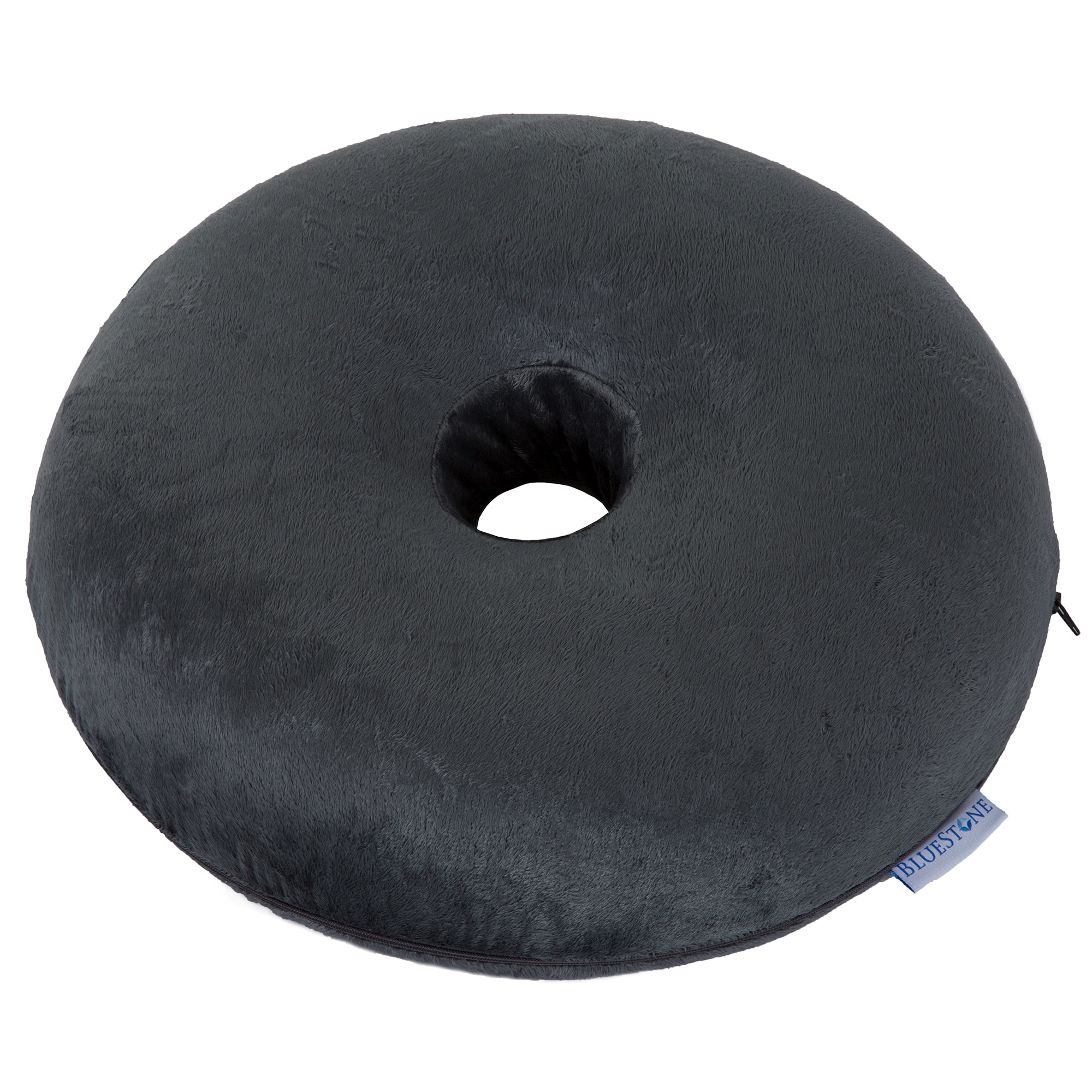 Bluestone Memory Foam Donut Cushion with Zippered Black Plush Cover - Bed  Bath & Beyond - 12408208