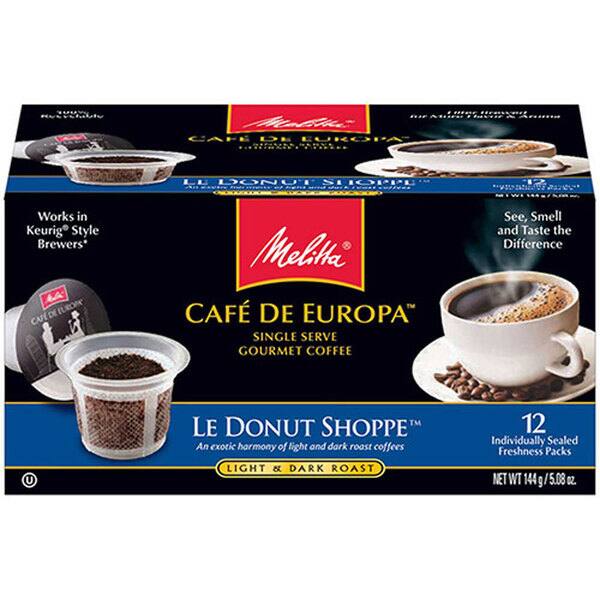 Melitta Cafe De Europa Blanc Et Noir Light Dark Roast 12 Count Single Cup Coffee Pods For K Cup Brewers Overstock