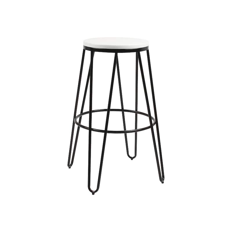 Carbon Loft Hall Wood and Metal Bar Stools (Set of 4)