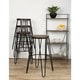 preview thumbnail 21 of 63, Carbon Loft Hall Wood and Metal Bar Stools (Set of 4)