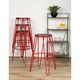preview thumbnail 49 of 63, Carbon Loft Hall Wood and Metal Bar Stools (Set of 4)