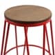 preview thumbnail 31 of 63, Carbon Loft Hall Wood and Metal Bar Stools (Set of 4)