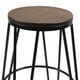 preview thumbnail 54 of 63, Carbon Loft Hall Wood and Metal Bar Stools (Set of 4)