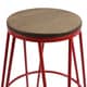 preview thumbnail 56 of 63, Carbon Loft Hall Wood and Metal Bar Stools (Set of 4)