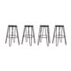preview thumbnail 37 of 63, Carbon Loft Hall Wood and Metal Bar Stools (Set of 4)