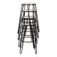 preview thumbnail 36 of 63, Carbon Loft Hall Wood and Metal Bar Stools (Set of 4)