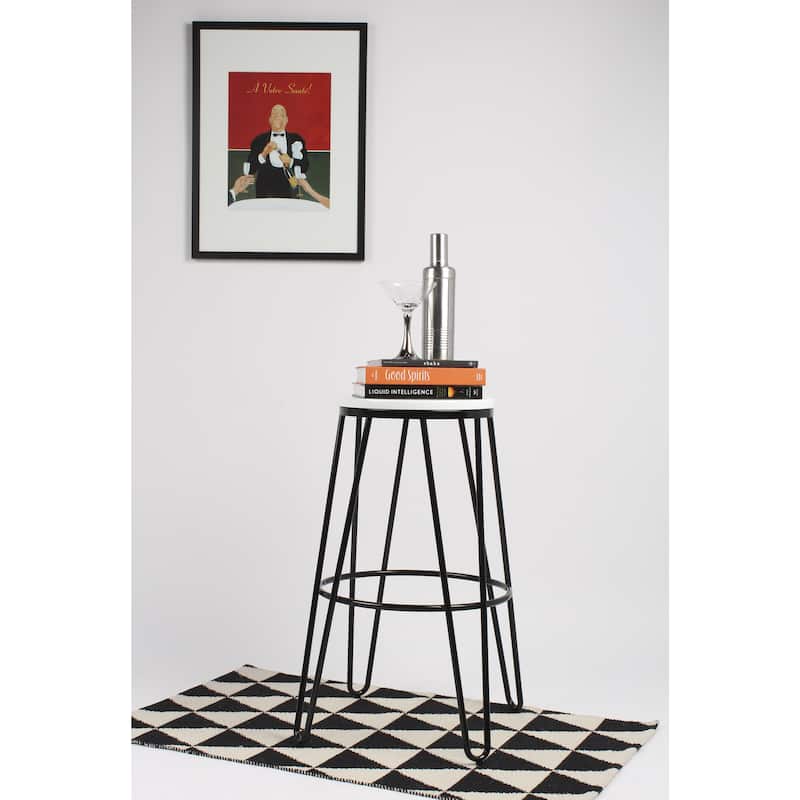Carbon Loft Hall Wood and Metal Bar Stools (Set of 4)