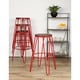 preview thumbnail 25 of 63, Carbon Loft Hall Wood and Metal Bar Stools (Set of 4)