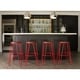 preview thumbnail 35 of 63, Carbon Loft Hall Wood and Metal Bar Stools (Set of 4)