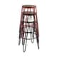 preview thumbnail 18 of 63, Carbon Loft Hall Wood and Metal Bar Stools (Set of 4)
