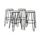 preview thumbnail 61 of 63, Carbon Loft Hall Wood and Metal Bar Stools (Set of 4)