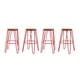 preview thumbnail 14 of 63, Carbon Loft Hall Wood and Metal Bar Stools (Set of 4)