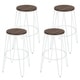 preview thumbnail 7 of 63, Carbon Loft Hall Wood and Metal Bar Stools (Set of 4)
