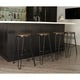 preview thumbnail 30 of 63, Carbon Loft Hall Wood and Metal Bar Stools (Set of 4)