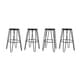 preview thumbnail 32 of 63, Carbon Loft Hall Wood and Metal Bar Stools (Set of 4)